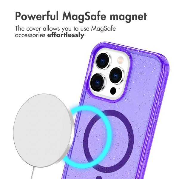 imoshion Sparkle Backcover met MagSafe Apple iPhone 15 Pro - Glitter Paars