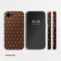 Selencia Vivid Back Cover with MagSafe Apple iPhone 17e / 16e - Happy Dots Chocolate