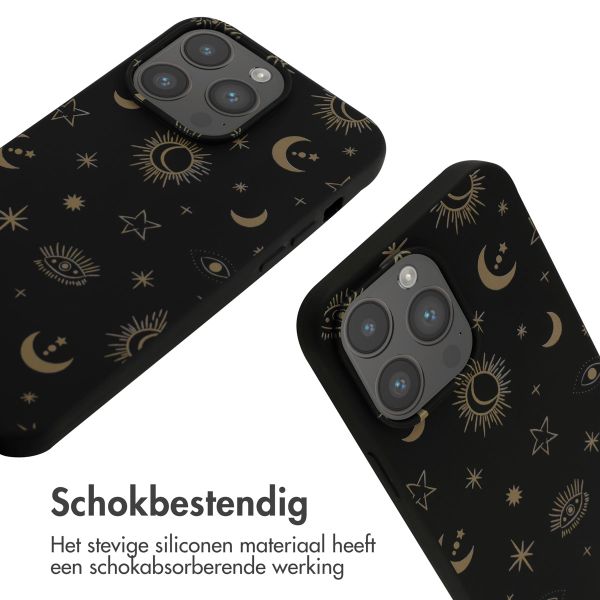 imoshion Siliconen design hoesje met koord Apple iPhone 14 Pro Max - Sky Black
