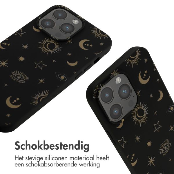 imoshion Siliconen design hoesje met koord iPhone 14 Pro Max - Sky Black