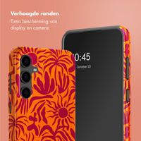 Selencia Vivid Tough Backcover Samsung Galaxy S24 FE - Tropical Vibes Apricot