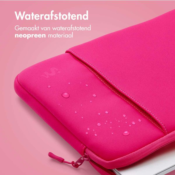 imoshion Laptop hoes 13 inch - Laptopsleeve met vak - Hot Pink