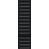 Apple Leather Link Apple Watch Series 1 t/m 9 / SE (38/40/41 mm) | Series 10 / 11 (42 mm) - Maat M/L - Midnight