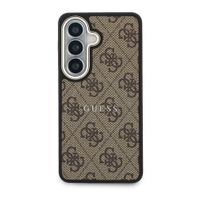Guess 4G Leather Backcover met MagSafe Samsung Galaxy S26 - Gold Edge - Brown