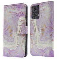 imoshion Design Bookcase Motorola Moto G24 Power - Purple Marble