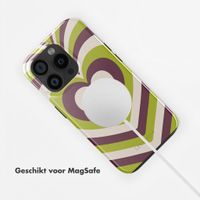 Selencia Vivid Backcover met MagSafe Apple iPhone 15 Pro - Double Hearts Plum Fern
