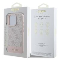 Guess Bottom Stripe 4G Backcover Apple iPhone 16 Pro - Roze