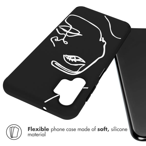 imoshion Design hoesje Samsung Galaxy A13 (5G) / A04s - Line Art Woman Black