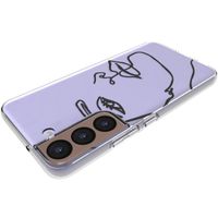 imoshion Design hoesje Samsung Galaxy S22 - Abstract Gezicht - Zwart