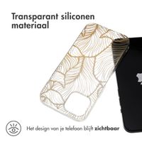 imoshion Design hoesje Apple iPhone 15 - Golden Leaves Transparant