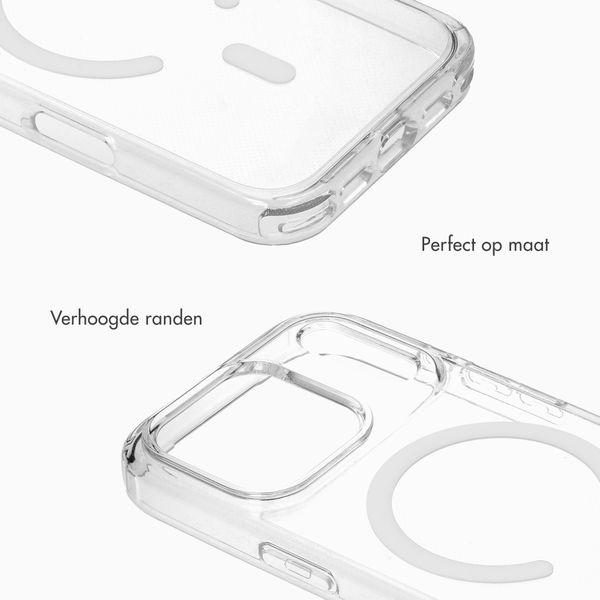 Selencia Rivièra MagSafe Backcover met afneembare haakjes Apple iPhone 18 Pro / 17 Pro - Transparant