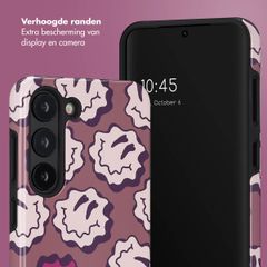 Selencia Vivid Backcover Samsung Galaxy S23 - Wavy Smiley Pink