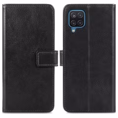 imoshion Luxe Bookcase Samsung Galaxy A12 - Zwart