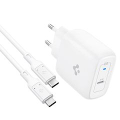 Spigen PowerArc ArcStation Pro 45W GaN - Snellader met USB-C naar C oplaadkabel - 1 meter - Wit