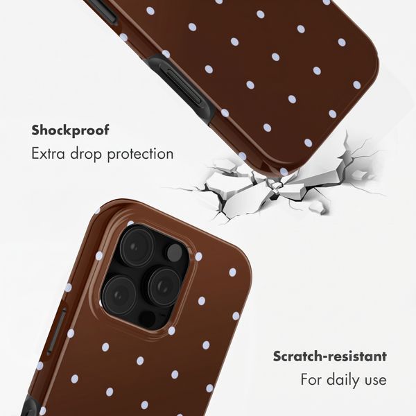Selencia Vivid Case with MagSafe Apple iPhone 16 Pro Max - Happy Dots Chocolate