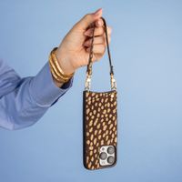 Selencia Nova Real Leather Backcover met Koord en Pashouder Apple iPhone 14 / 13 - Fawn Chic