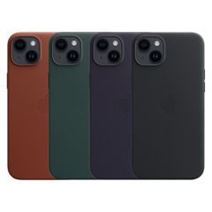 Apple 4 Pack Leather Backcover MagSafe iPhone 14 Plus - Umber + Forest Green + Ink + Midnight