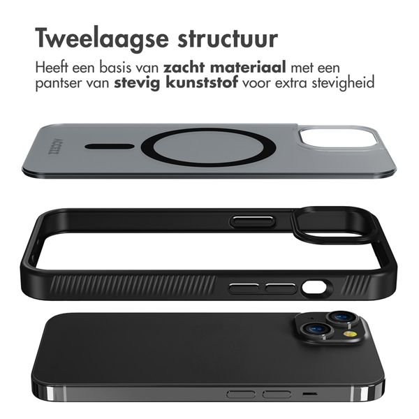 Accezz Rugged Frosted MagSafe Backcover Apple iPhone 14 - Zwart
