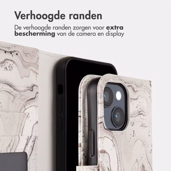 imoshion Design Bookcase Apple iPhone 14 - Sandy Marble