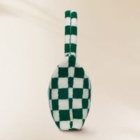 Selencia Zaya Tote Bag - Teddy Laptoptas 16 inch - Checkered Green