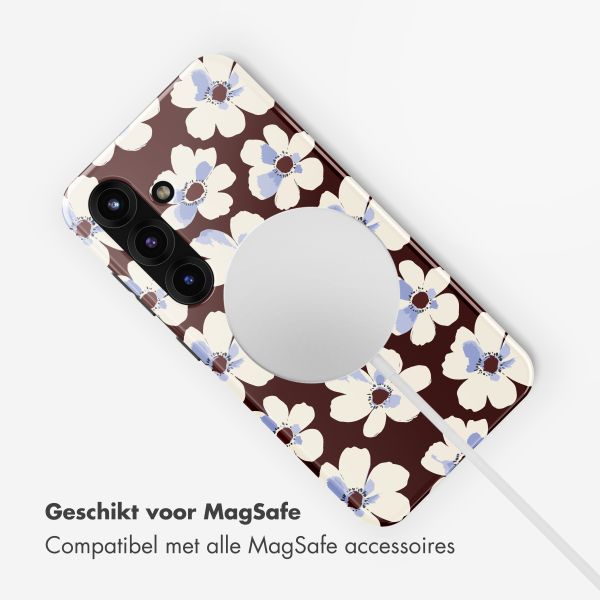 Selencia Vivid Backcover met MagSafe Samsung Galaxy S25 - Choco Flower Pop