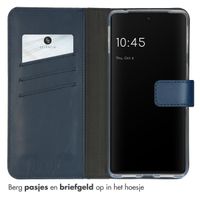 Selencia Echt Lederen Bookcase Google Pixel 7 Pro - Blauw