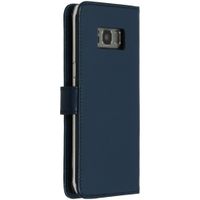 Selencia Echt Lederen Bookcase Samsung Galaxy S8 - Blauw