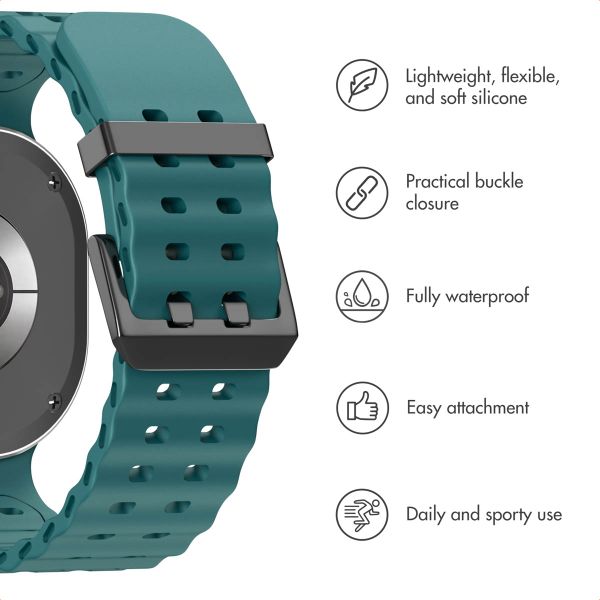 imoshion Ocean Silicone Band Samsung Galaxy Watch 9 (40/44mm) / Watch 8 (40/44mm) / Classic (46mm) - Dark Green
