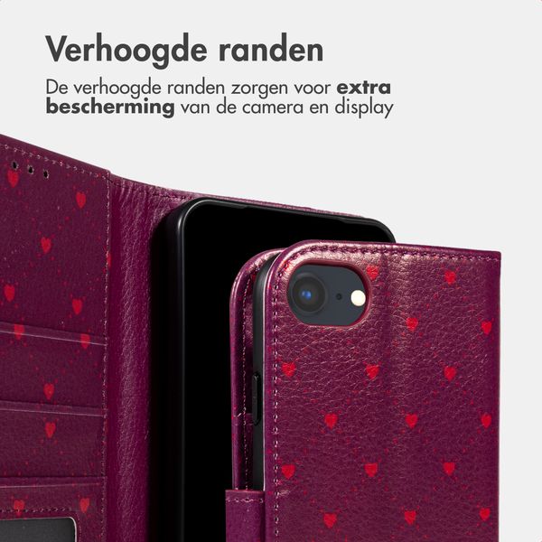 imoshion Design Bookcase Apple iPhone SE (2022 / 2020) / 8 / 7 / 6(s) - Crush Check Coral Dust