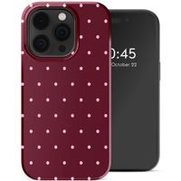 Selencia Vivid Case Apple iPhone 14 Pro - Happy Dots Burgundy