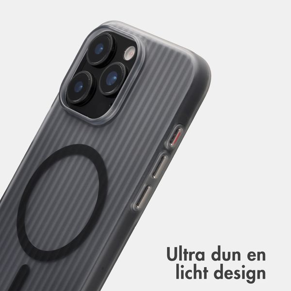 Accezz Lite Backcover met MagSafe | Fluted | Apple iPhone 16 Pro Max - Grijs