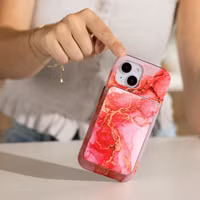 Selencia Vivid MagSafe Powerbank 5.000 mAh - Draadloze Powerbank - MagSafe en Qi2 - Desert Gold / Rosy Marble