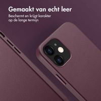 Accezz MagSafe Leather Backcover Apple iPhone 12 (Pro) - Heath Purple