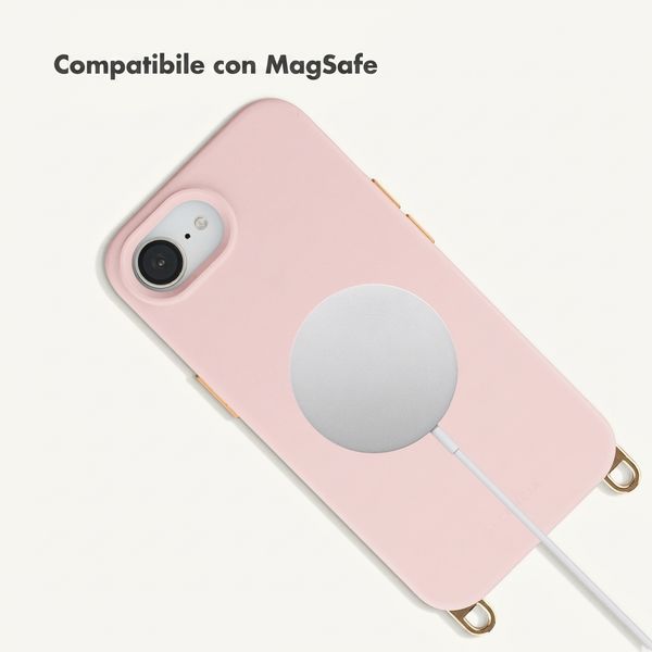 Selencia Rivièra MagSafe Back Cover with detachable hooks Apple iPhone 17e / 16e - Sorbet Pink