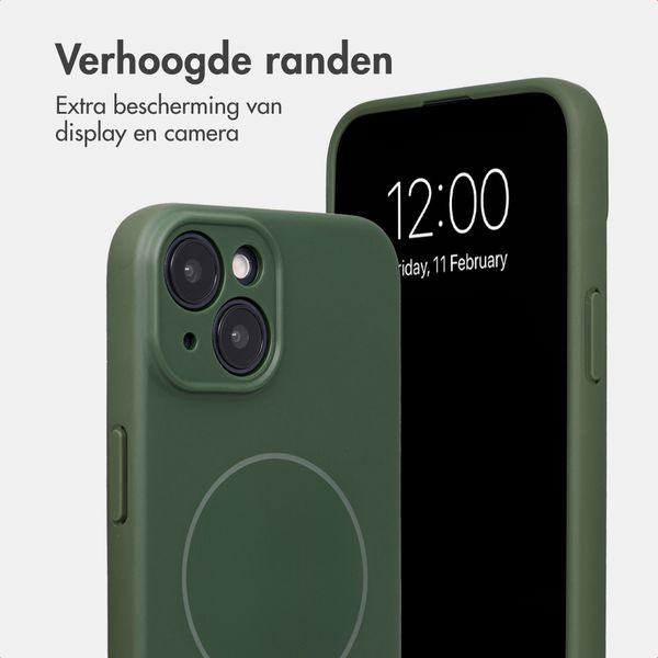 Accezz Grip Backcover met MagSafe Apple iPhone 14 - Donkergroen