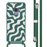 imoshion Siliconen design hoesje met koord Samsung Galaxy S9 - Petrol Green Groovy