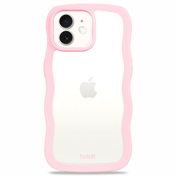 Holdit Wavy Case iPhone 12/12 Pro - Pink / Transparent