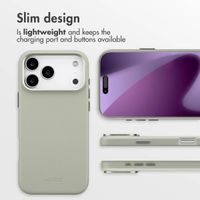 Accezz Leather Back Cover with MagSafe Apple iPhone 17 Pro Max - Light Grey