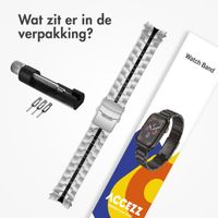 Accezz Steel Band Samsung Galaxy Watch 4 / 5 / 6 / 7 / FE (20 mm) - Zilver & Zwart