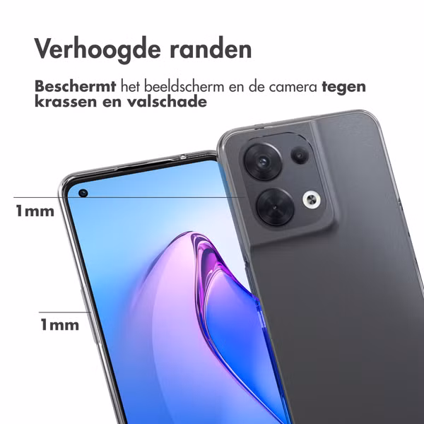 Accezz Clear Backcover Oppo Reno 8 5G - Transparant