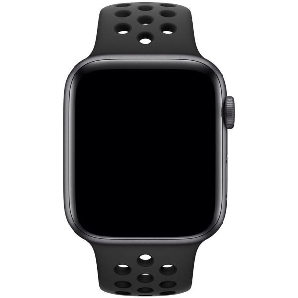 Apple Nike Sport Band Apple Watch Series 1 t/m 9 / SE (38/40/41 mm) | Series 10 / 11 (42 mm) - Anthracite / Black