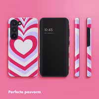 Selencia Vivid Backcover Samsung Galaxy S23 - Double Hearts Rubine Red Lilac