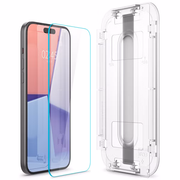 Spigen GLAStR EZ Fit Screenprotector + Applicator 2-pack Apple iPhone 16 / 15