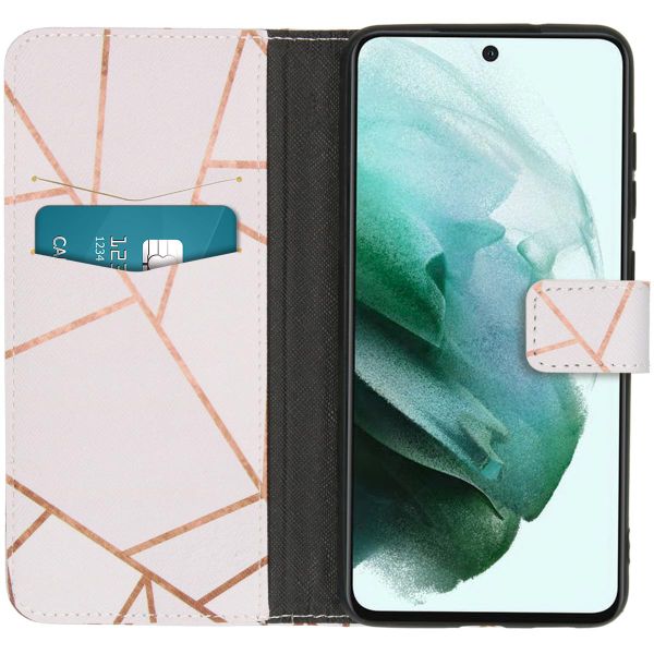 imoshion Design Softcase Bookcase Samsung Galaxy S21 FE - White Graphic