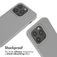 imoshion Siliconen hoesje met koord Apple iPhone 15 Pro - Lichtgrijs