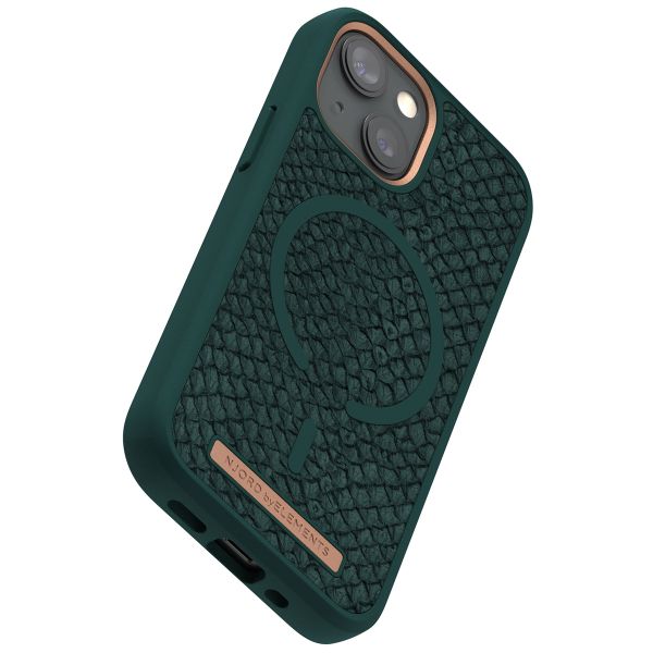 Njorð Collections Salmon Leather MagSafe Case iPhone 13 Mini - Dark Green