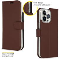 Accezz Wallet Softcase Bookcase iPhone 14 Pro Max - Bruin