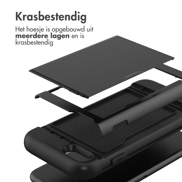 imoshion Backcover met pasjeshouder iPhone SE (2022 / 2020) / 8 / 7 - Zwart