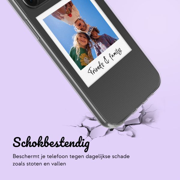 Gepersonaliseerd hoesje met polaroid iPhone 12 (Pro) - Transparant