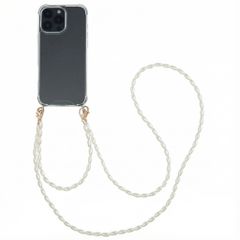 imoshion Backcover met koord + armband - Parels Apple iPhone 16 Pro Max - Transparant